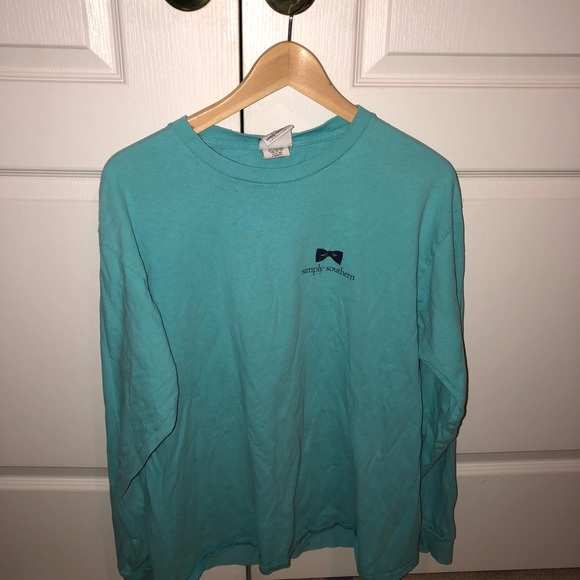Simply Southern Tops - Long sleeve blue simply southern T-shirt